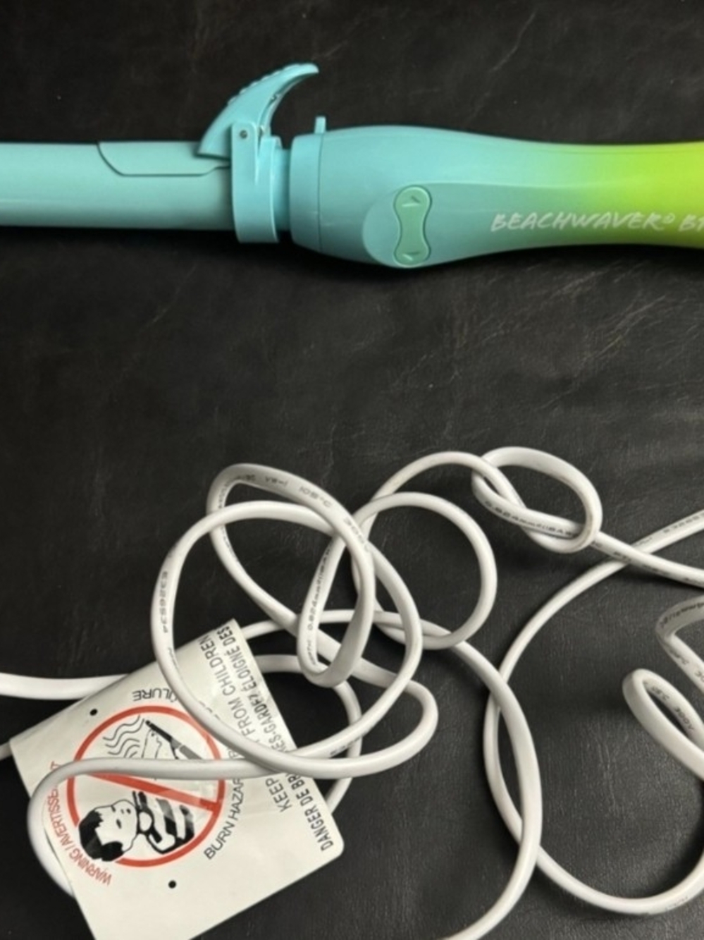 Beachwaver B1 Rotating Curling Iron - Teal/Lime (Like New)